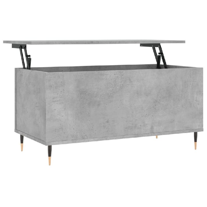 VidaXL Table basse Gris béton 90x44,5x45 cm Bois d'ingénierie Modèle Atlas Plus - 830968_0