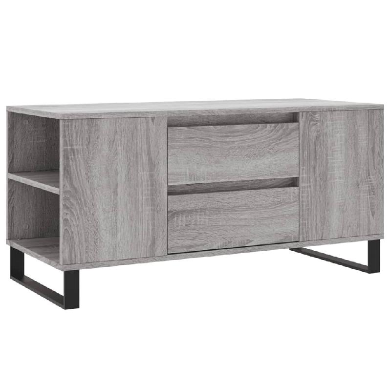 VidaXL Table basse sonoma gris 102x44,5x50 cm bois d'ingénierie Modèle Atlas Prestige - 831010_0