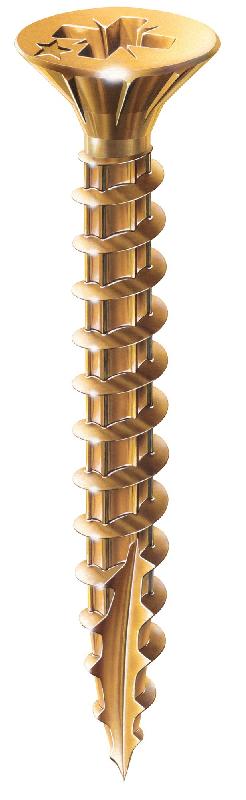 VIS À BOIS AGGLOMÉRÉS POZIDRIVE ACIER BICHROMATÉ 5X25 BOÎTE DE 500 - ROCKET - 351400026225