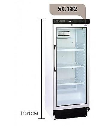 Vitrine réfrigérée - vitrine à boissons SC182 - hauteur 131 cm - froid ventilé - (+2°C à +10°C)_0