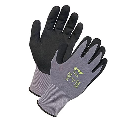 INAPA GRAP FLEX - Lot de 12 paires de gants de travail respirants, antidérapants, conformes à la norme DIN EN388_0