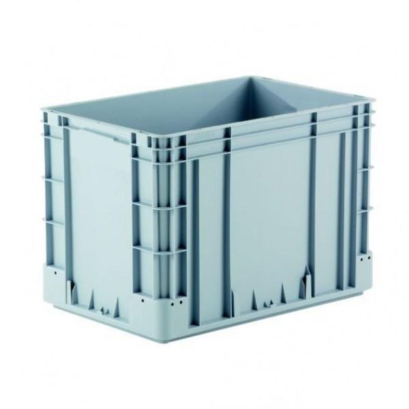 Bac norme Europe à poignées fermées - 600 x 400 mm - Hauteur 420 mm - Compatible palettes Europe - Marque Rolléco_0