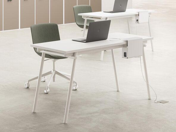 Bureau individuel Knot avec structure en tube d'acier design moderne_0