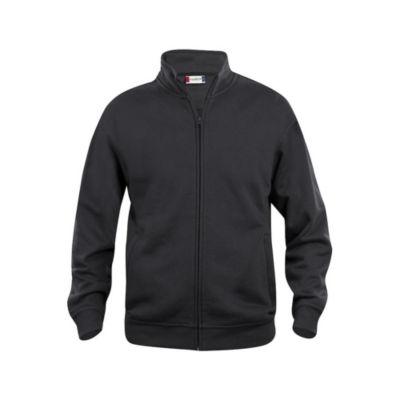 CLIQUE Sweat basic zippé Homme Noir 4XL_0