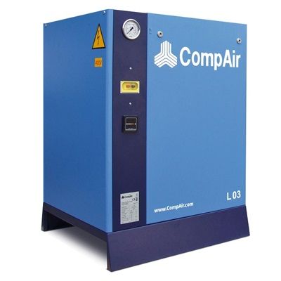 Compair l02 à l05 compresseur rotatif à vis à vitesse fixe 2 - 5 kw - compair france - débit : 0,24 à 0,67 m³/min_0