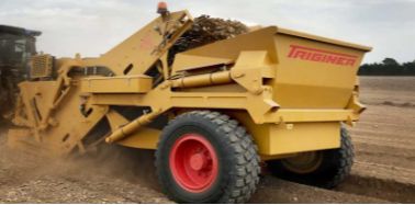 DSR-3 Epierruse - Ramasseuse agricole Triginer - Largeur de travail 1,6 m - Décharge au remorque - Capacité 3 m³_0
