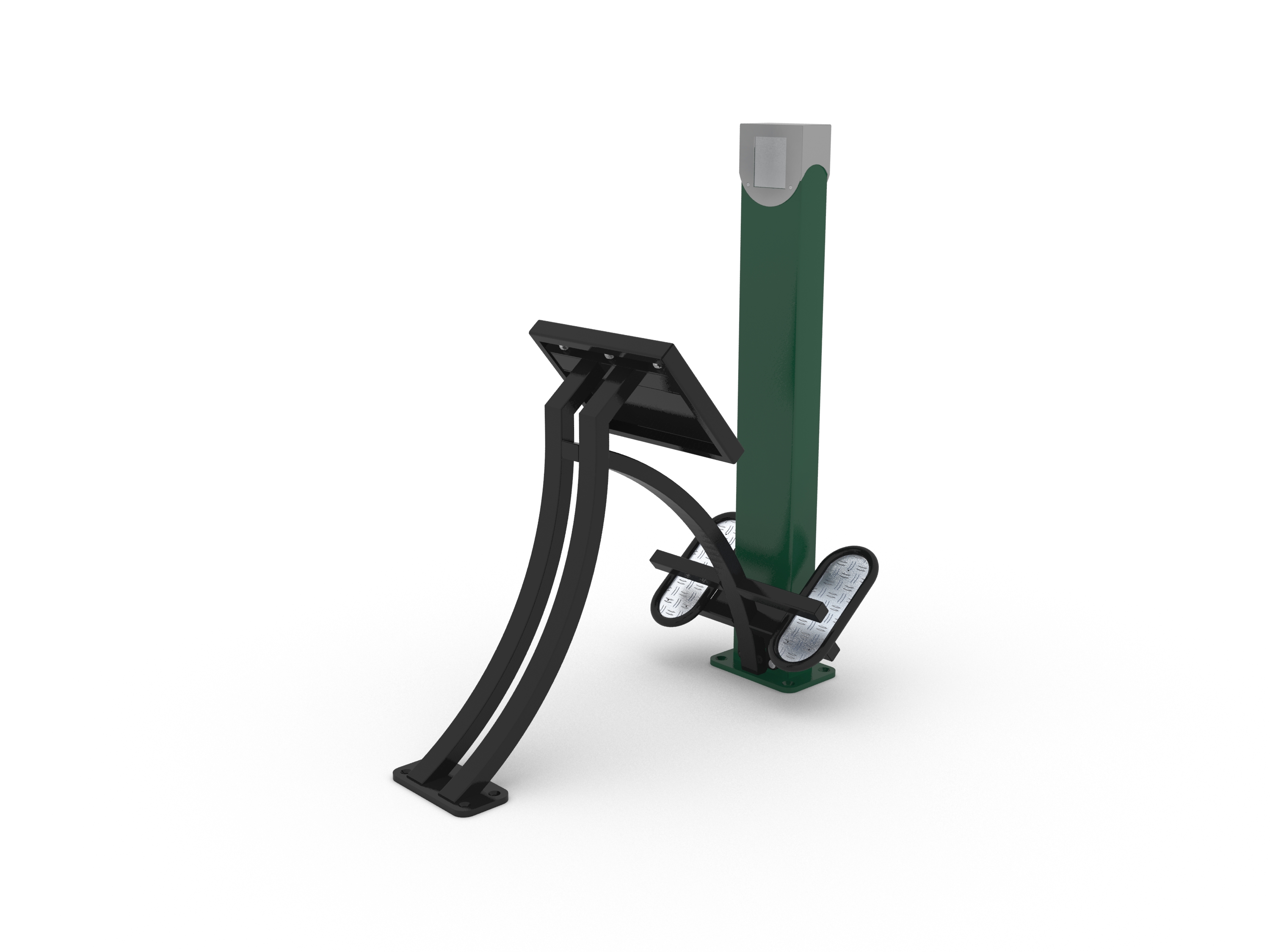 Equipement de fitness extérieur - Lombaires - 8065074 - Denfit Gym - Hags - Vert - Sur plaque auto stable_0
