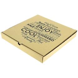 Firplast Boîte pizza kraft brun en carton 330mm x 330mm x 35mm (x100) - multicolore 3870001662203_0