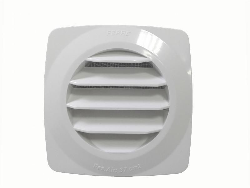 Grille d'aération anti-pluie en ABS naturel - 12.5 x 12.5 cm - Usage intérieur et extérieur_0