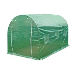Helloshop26 - Serre de jardin châssis tubulaire 300 cm serre en film plastique vert 16_0001518 - 3000041231538_0