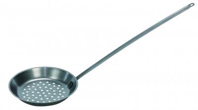 Poêle à châtaignes en tôle - diamètre 28 cm - manche 65 cm - Référence : checha28_0