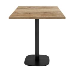 Restootab - Table 70x70cm - modèle Round snack chene slovene - marron TB-ROUKT-7070M-CH.SLO_0