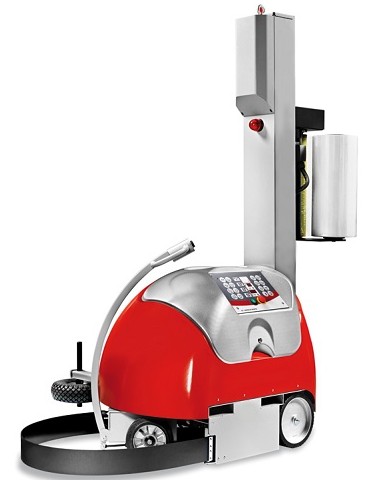 Robot de banderolage programmable, pré-étirage de 0 à 300 %, réglage montée/descente_0