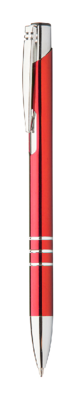 Stylo à bille en aluminium - encre noire - couleur rouge - poids 14 gr_0