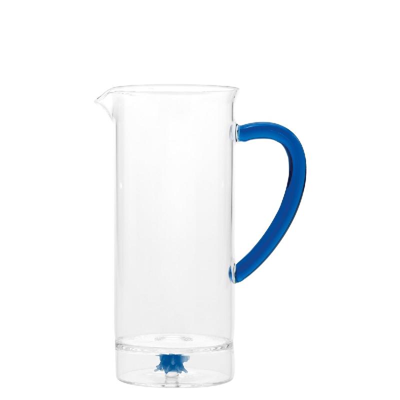 Zafferano Carafe Teca Mare Collection Artisanale En Verre Borosilicaté Sujet Oursin - Design Élégant Pour La Table, Transparent Et Coloré - TE00705_0