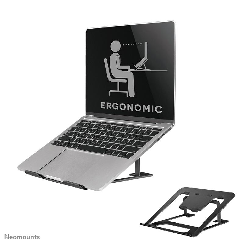 Neomounts by Newstar - Support pliable pour ordinateur portable 10'' à 17'' - Noir - 6 positions de hauteur - Capacité 5 kg_0
