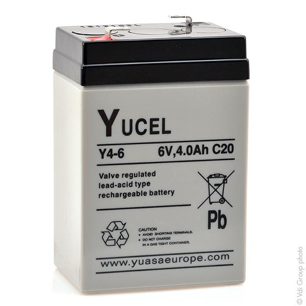 BATTERIE PLOMB AGM YUCEL Y4-6 6V 4AH F4.8_0