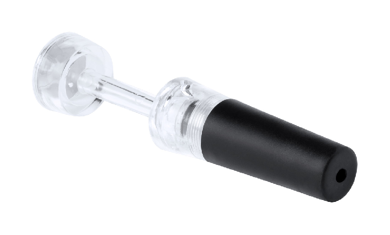 Bouchon à vin vacuum - pompe intégrée - couleur noire - 24 gr_0