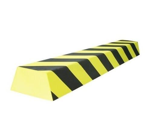 Butoir en mousse rigide noire et jaune - Protection pare-chocs - Adhésif 3M - Épaisseur 8 cm_0