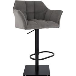 CLP Tabouret de bar Damaso Cord Taupe/Noir - gris textile 326334_0