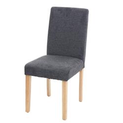 Décoshop26 - Chaise de salle à manger cuisine en tissu gris pieds en bois clair design moderne 04_0002353 - gris 3000272332691_0