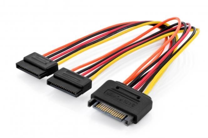 DIGITUS Câble d’alimentation interne, SATA - SATA, 0,3 m, divers - multicolore 4016032382140_0