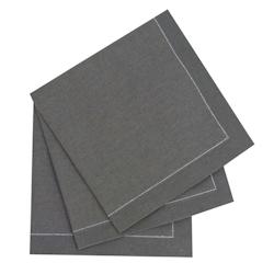 ECOLOMIQUE - 50 Pcs - Serviette de table coton gris - 400 x 395 mm, doux et durable - ECO210SVCC40GY - gris textile ECO210SVCC40GY_0