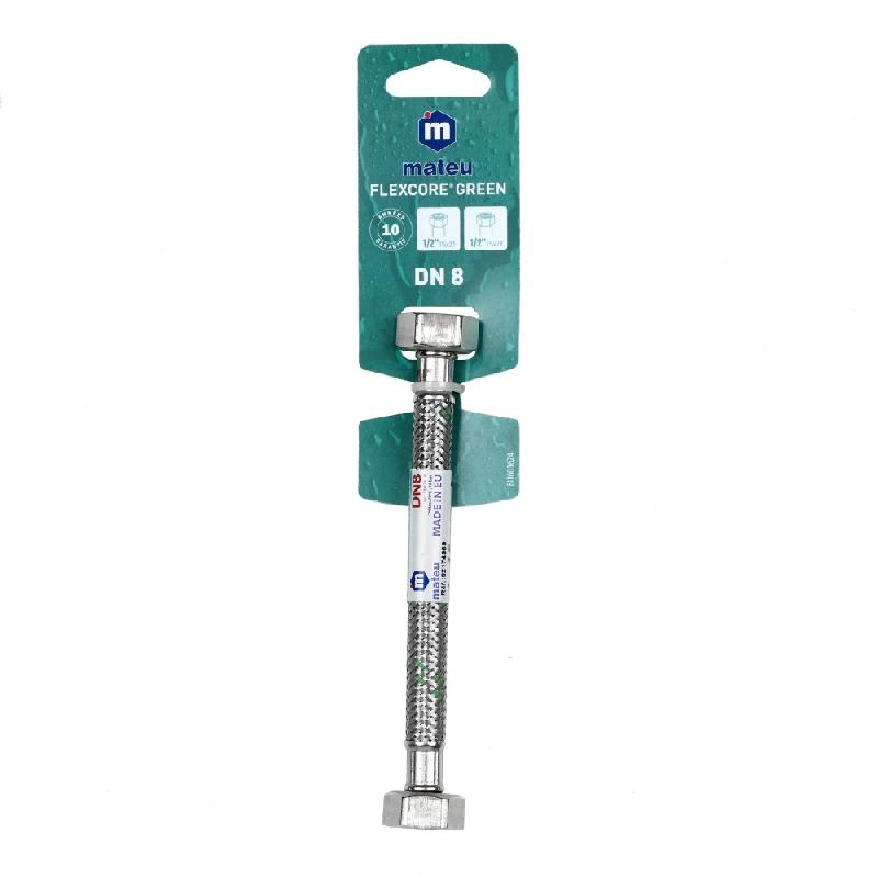 Flexible de raccordement 15 cm - Femelle/Femelle 15 x 21 - Polyéthylène - Garantie 10 ans - Inox DN8_0