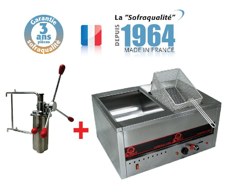 Friteuse électrique 7 L + doseur à chichis - SOFRACA - 400 V - 5600 W - Fabrication française_0