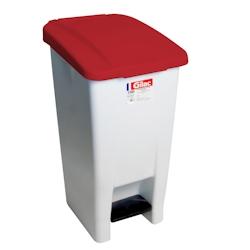 GILAC Poubelle à pédale économique 60 L, 80 L, 120 L - avec roues - 5 couleurs - 60 L - Rouge G618009 - rouge 3573678699533_0