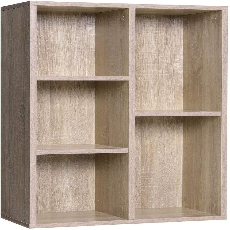 Helloshop26 - Bibliothèque à 5 niveaux casiers étagère de rangement colonne de rangement dimensions 50 x 24 x 80 cm (l x l x h) 12_0000249 - 30001_0