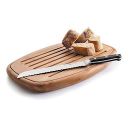 LACOR planche à Pain Ovale en Bambou - 40 x 27 cm - marron Bois massif 60491_0