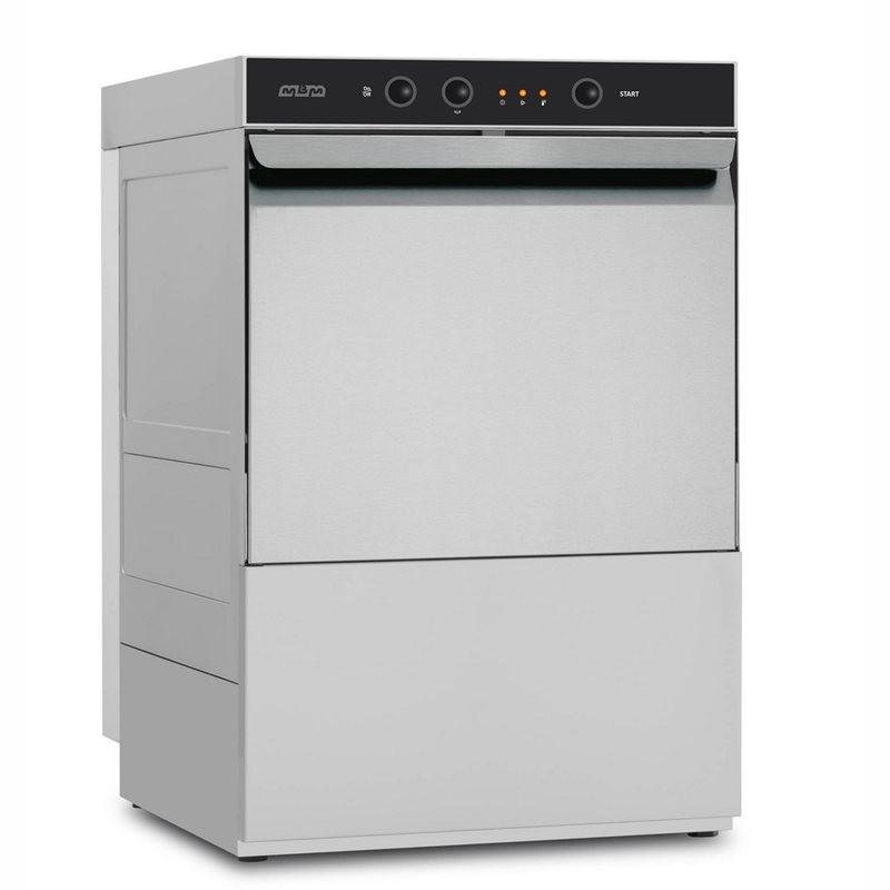 Lave-verres professionnel MBM LB406A - panier 40 x 40 - adoucisseur - lavage verres et tasses, assiettes jusqu’à 24 cm_0