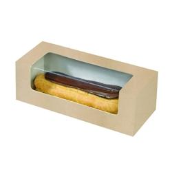 Packnwood FHC - 250Pcs - Boite carton à fenêtre PLA pour éclair ou macaron - 150x60x50mm - marron en carton 210CCLAIRPLA_0
