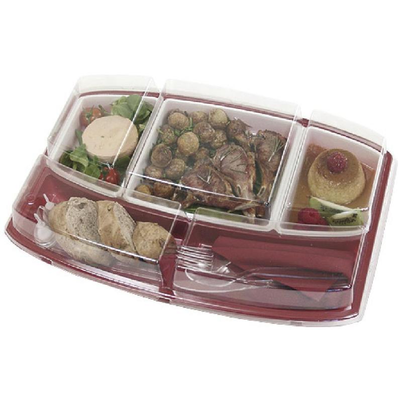 Plateau repas 5 compartiments (381X231X42mm) - Ateliers Porraz