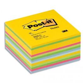 POST-IT BLOC CUBE DÉCO 7,6 X 7,6 CM 450 FEUILLES JAUNE ULTRA/MULTI COULEUR  BP 3362030-U