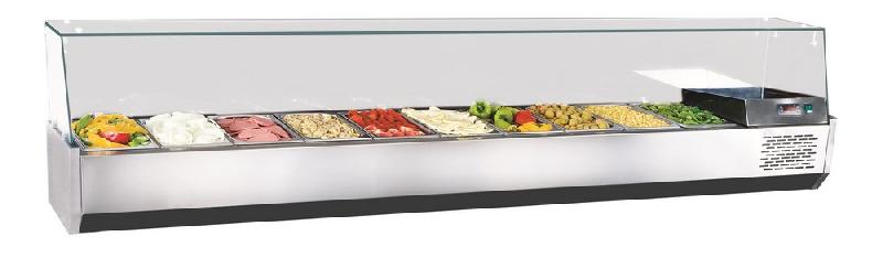 Saladette a poser pizza réfrigère 2100mm bacs 10x 1/3 gn pro line - bac non inclus - 7489.5245_0