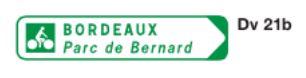 Panneau routier de signalisation cyclable DV 21b - dimensions 300x200_0