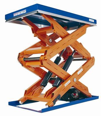 Table élévatrice EdmoLift à double et triple ciseaux verticaux - TMD 3000 - capacité 3000 kg et course de levage jusqu'à 2200 mm_0