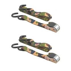 Thirard Lot de 2 sangles de serrage, 2m, à cliquet, crochet S, camouflage - multicolore 3150262906132_0