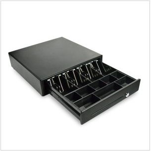 Tiroir-caisse Baxtran économique - métallique noir - 410x410mm - compatible balances RTI, RTN, CT-100_0