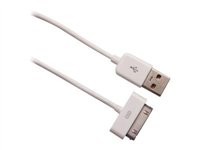 URBAN FACTORY - CÂBLE DE CHARGEMENT POUR IPAD / IPHONE / IPOD - USB - USB À 4 BROCHES, TYPE A (M) - CONNECTEUR D'AMARRAGE APPLE (M) - 1 M - BLANC