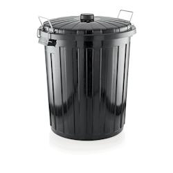 Poubelle avec couvercle 73l - H600mm - WAS Germany - blanc plastique 9229 730_0