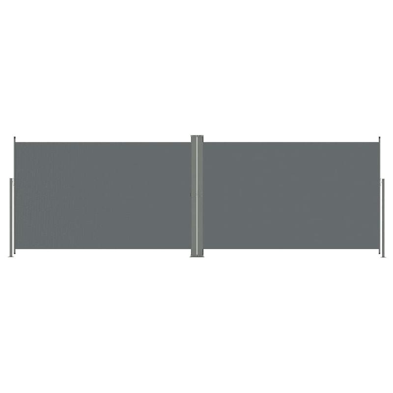 AUVENT PARAVENT STORE BRISE-VUE LATÉRAL RÉTRACTABLE DE PATIO JARDIN TERRASSE BALCON PROTECTION VISUELLE ÉCRAN 200 X 600 CM ANTHRACITE 02_0007123_0