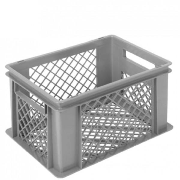 Bac norme Europe - fond plein et parois ajourées - 400 x 300 mm - Hauteur 120 mm - gerbable et palettisable_0