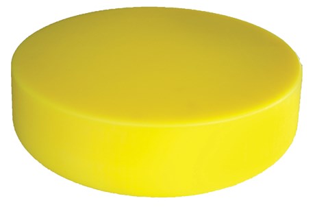 BILLOT ÉPAIS ROND POLYÉTHYLÈNE JAUNE 45 CM