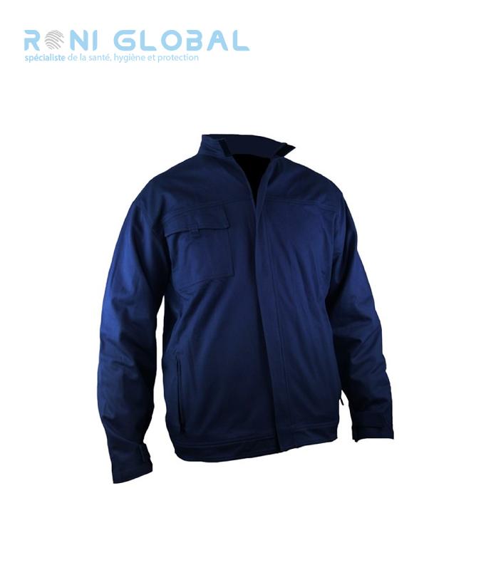 Blouson électricien EVO marine en coton sans métal - PBV - 100% coton 300gr/m²_0