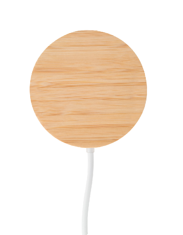 Chargeur magnétique sans fil - rapide 10W - en bambou et plastique transparent - compatible iPhone 12 et plus récent_0