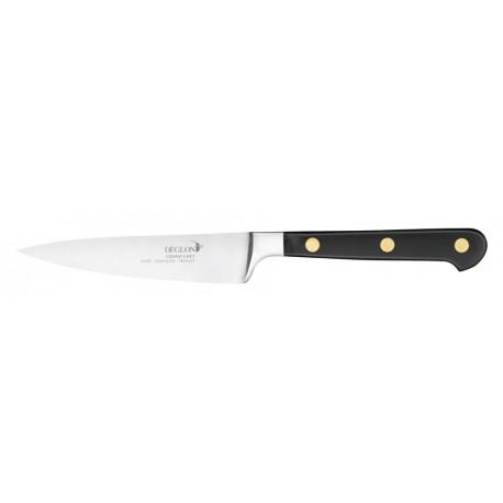 Couteau office 10 cm Grand Chef - Déglon - lame inoxydable en acier au molybdène, manche bois riveté_0