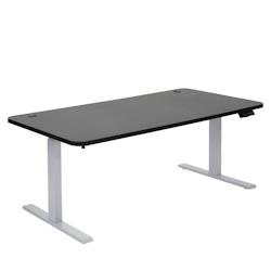 Décoshop26 - Bureau table d'ordinateur réglable en hauteur électriquement 160x80cm 53kg MDF Noir, Gris 04_0001406 - gris 3000495432697_0